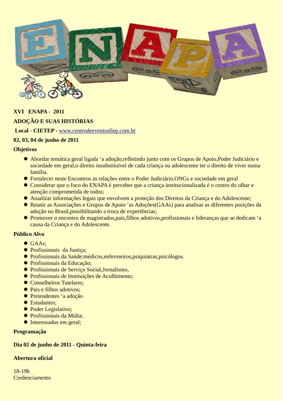 Miniatura de Programação oficial — XVI ENAPA 2011