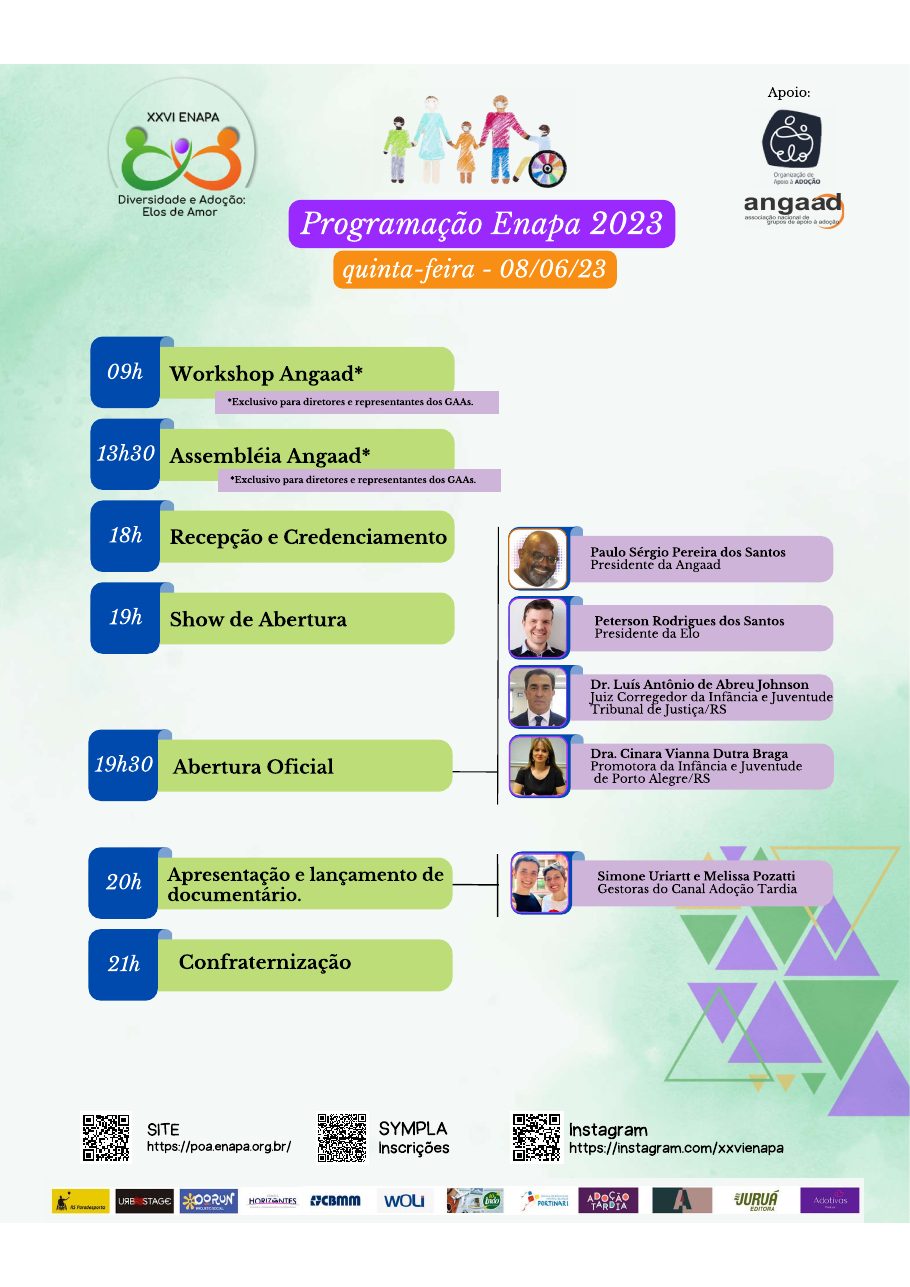 Registro visual de Programação oficial — XXVI ENAPA 2023